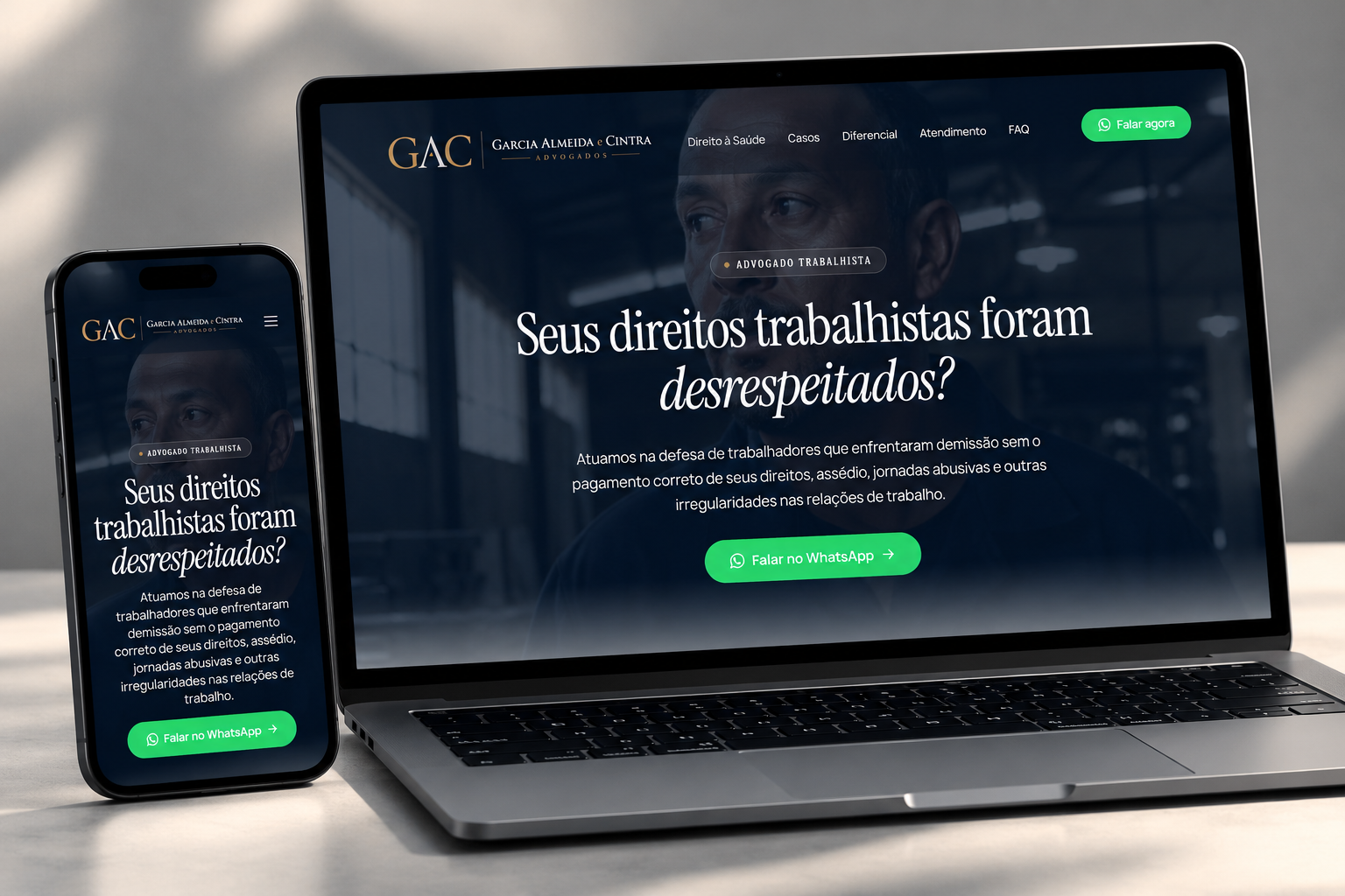 Site Garcia Almeida & Cintra Advogados — case Miura